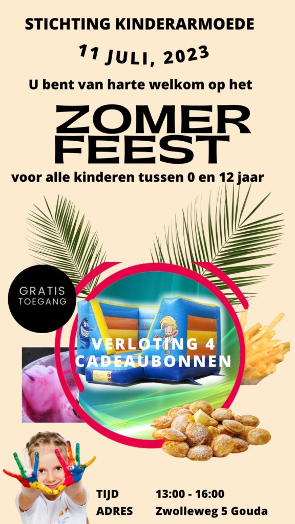 Zomerfeest 11 juli - 13.00 tot 16.00 uur