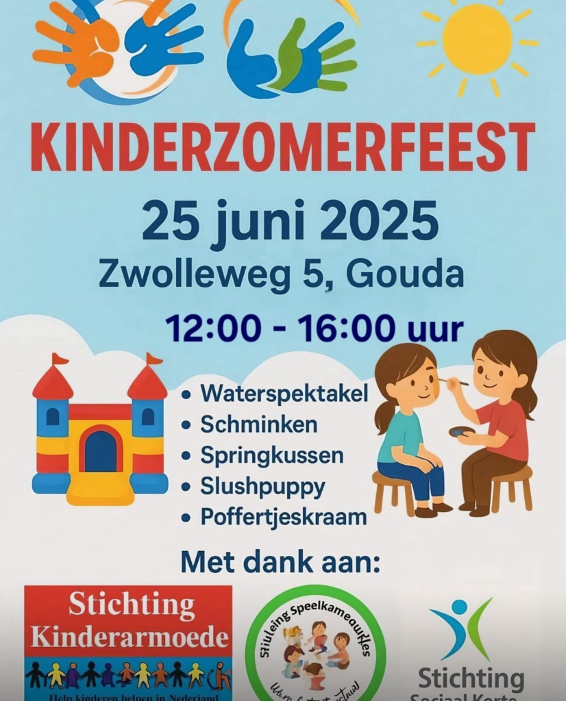 🎉 Kinder Zomer Feest 2025 – Een middag vol plezier voor alle kinderen! 🌞